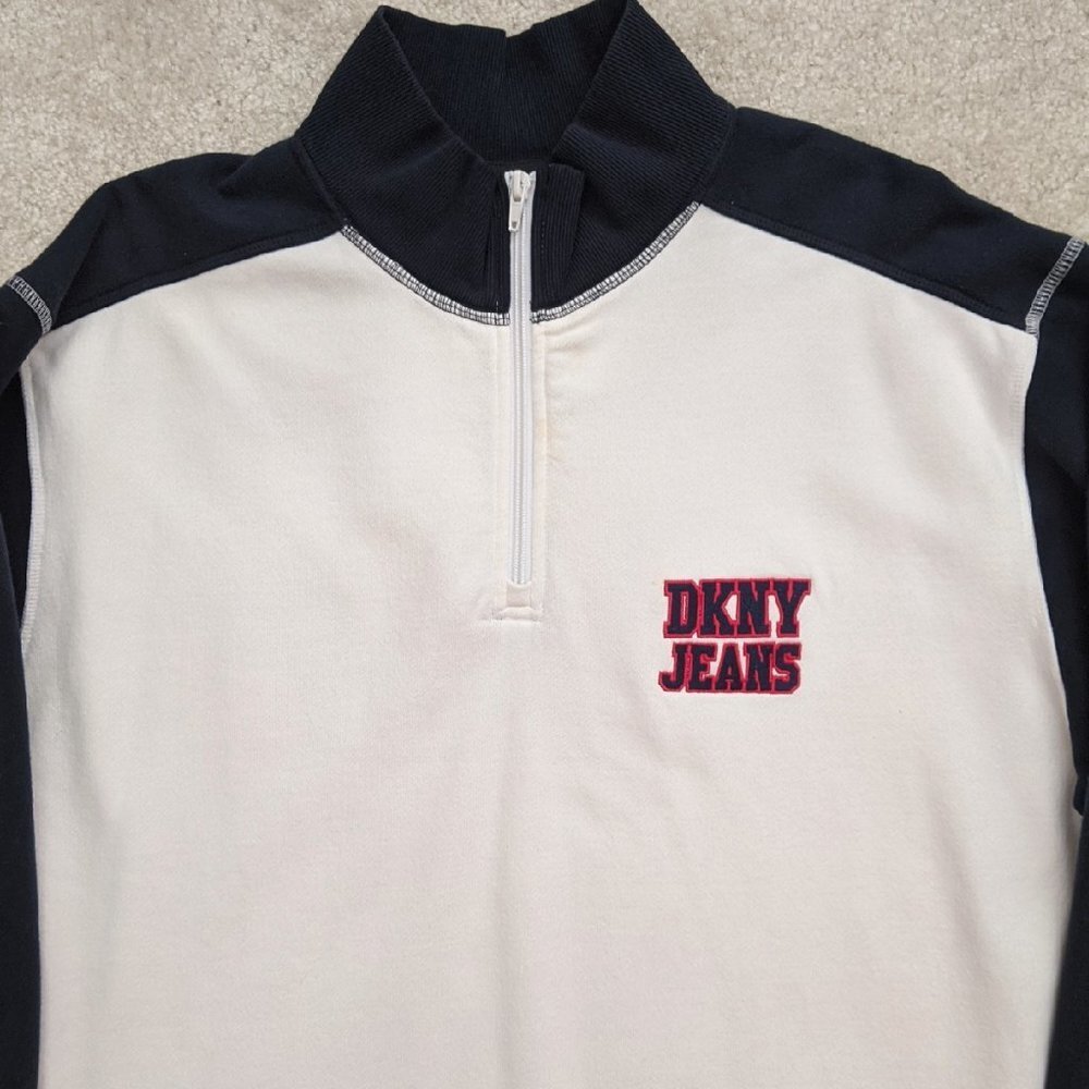 DKNY Jeans pullover zip sweatshirt vintage 2000's - Picture 3 of 6